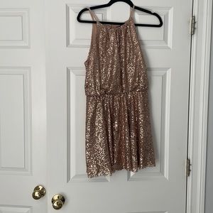 Gold sequin dress
